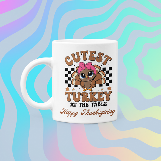 Thanksgiving mug, Turkey mug, Gobble Gobble mug, Friendsgiving mug,
