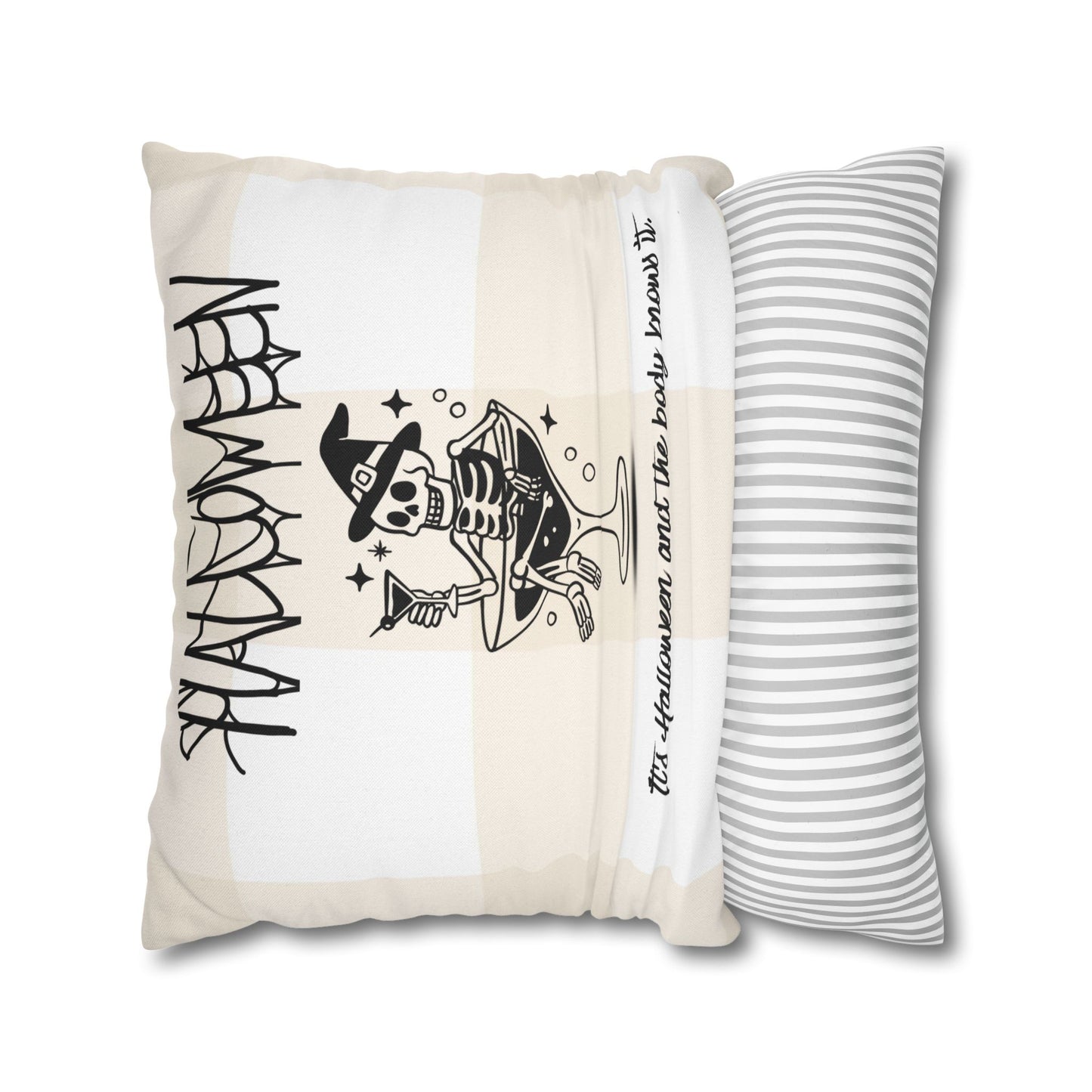 Cozy Helloween  Skeleton Decor Pillowcase
