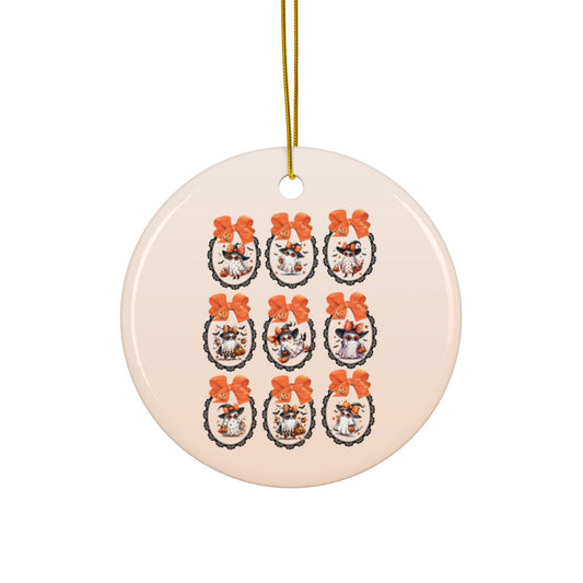 Cute Horror Pumpkin Decor Ornament