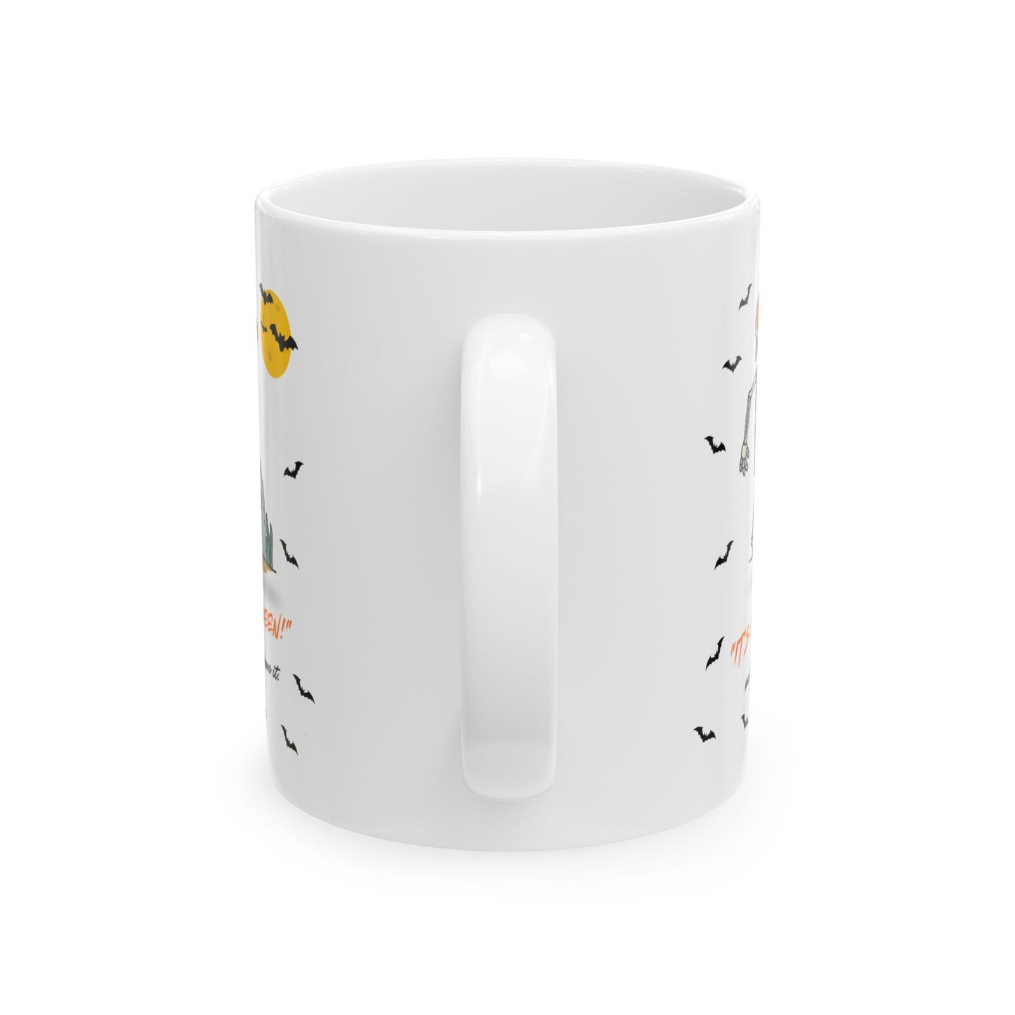 Cozy Skeleton Halloween Ceramic Mug