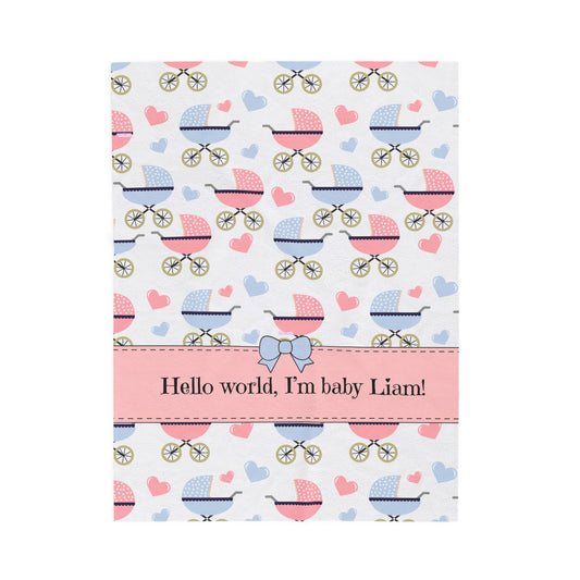 Baby Blanket{30x40} Personalized blankets, custom blankets, blankets with name.