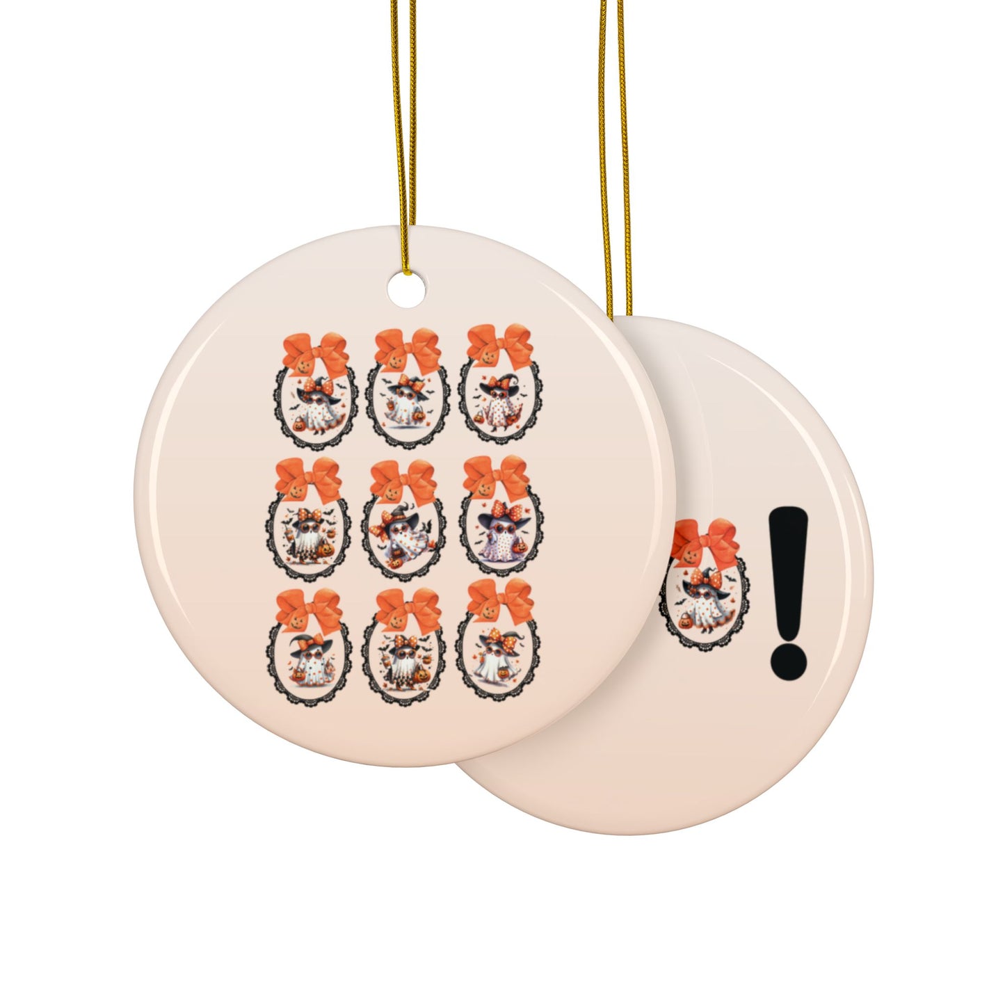 Cute Horror Pumpkin Decor Ornament