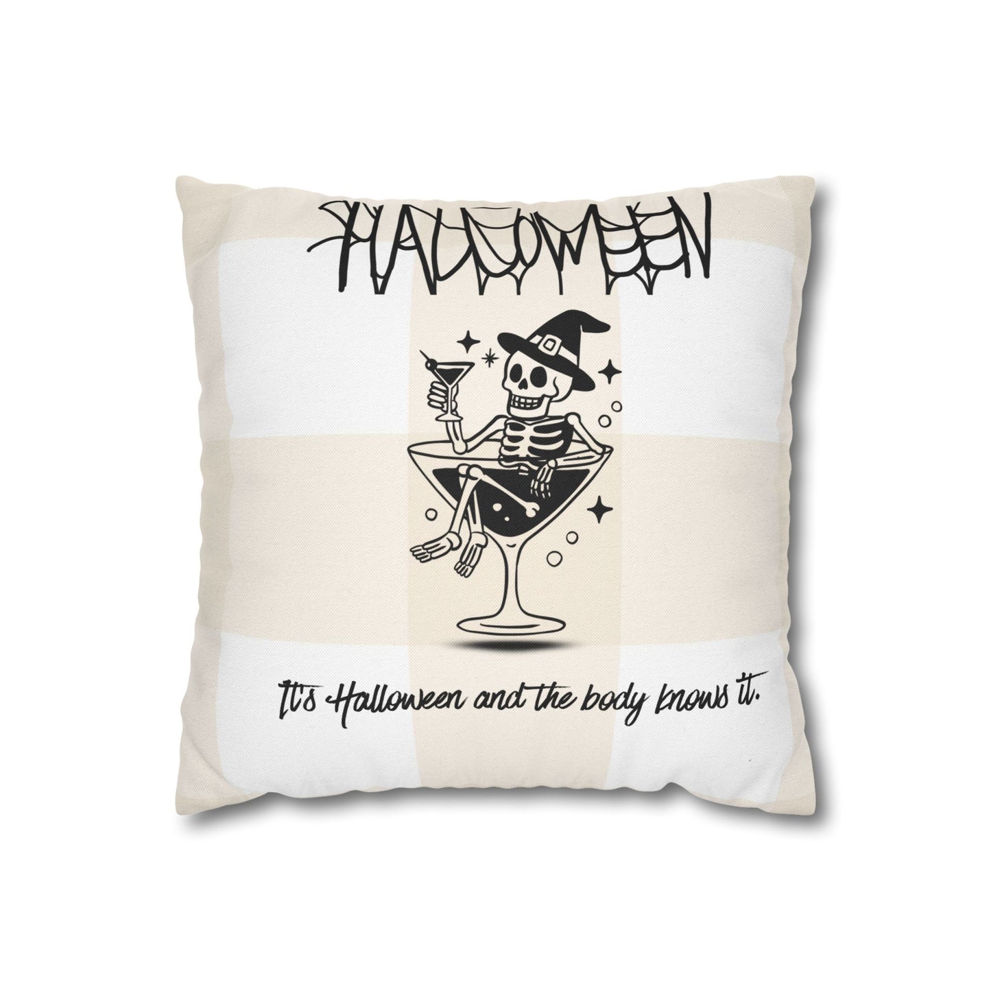 Cozy Helloween  Skeleton Decor Pillowcase