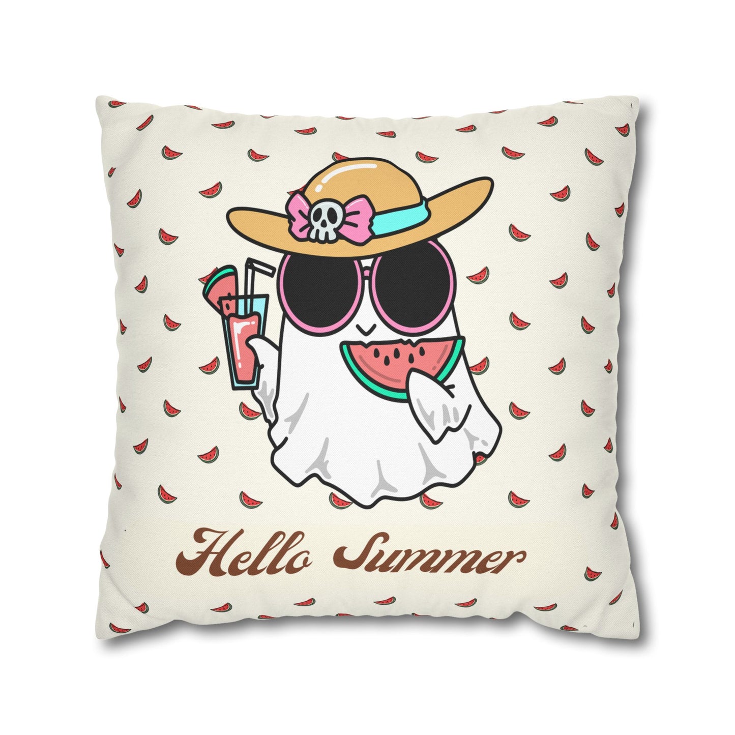 Cozy Summer Ghost Decor Pillowcase