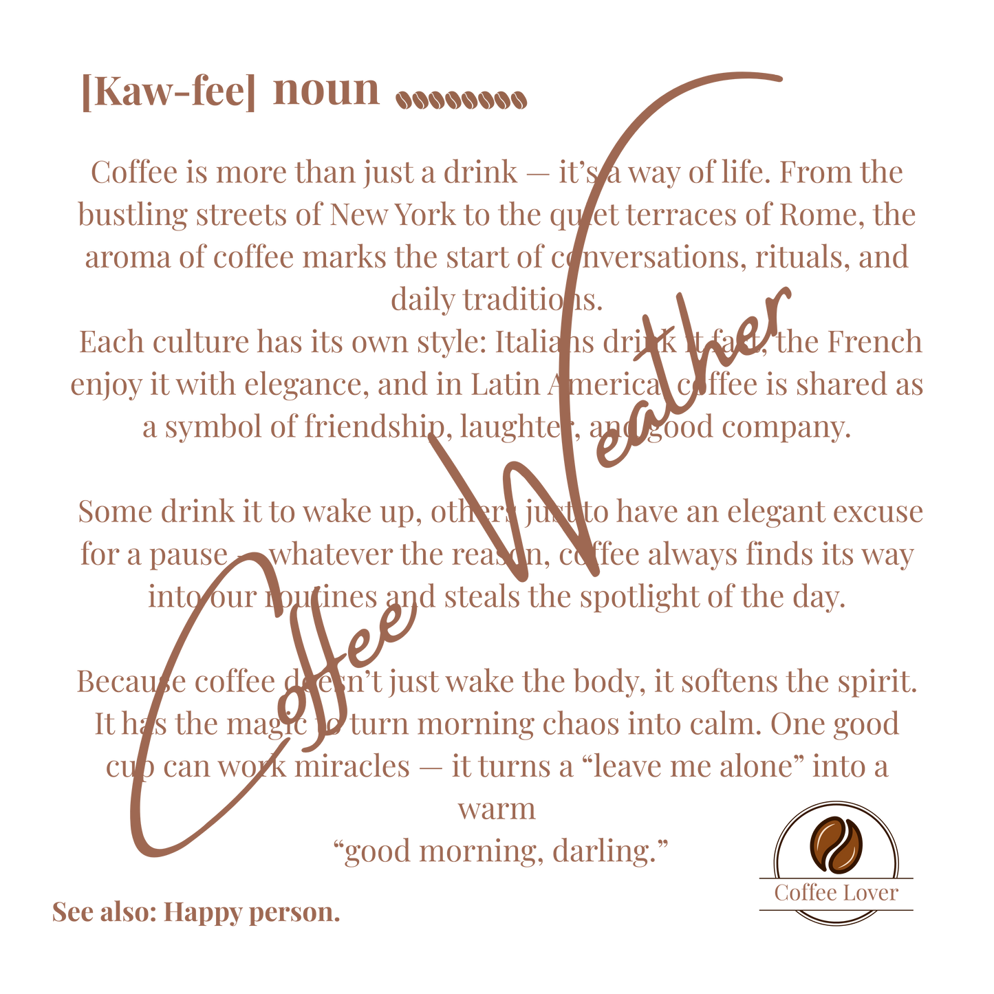 Tote Bag Coffee Weather