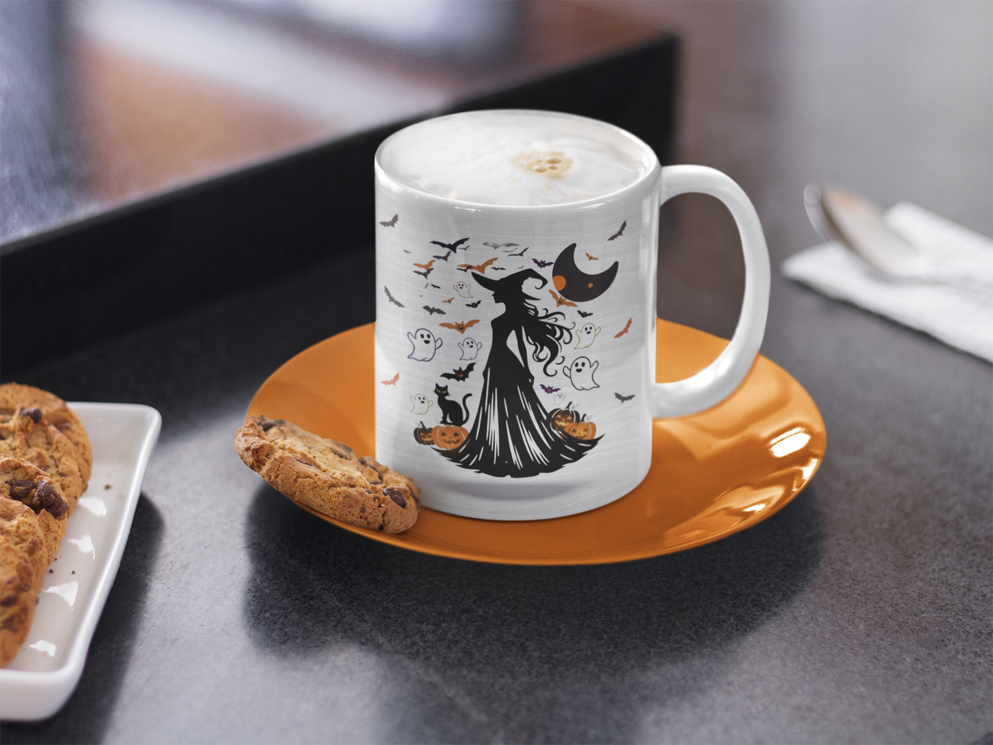 Midnight Charm Coffee Ceramic Mug, (11oz, 15oz)