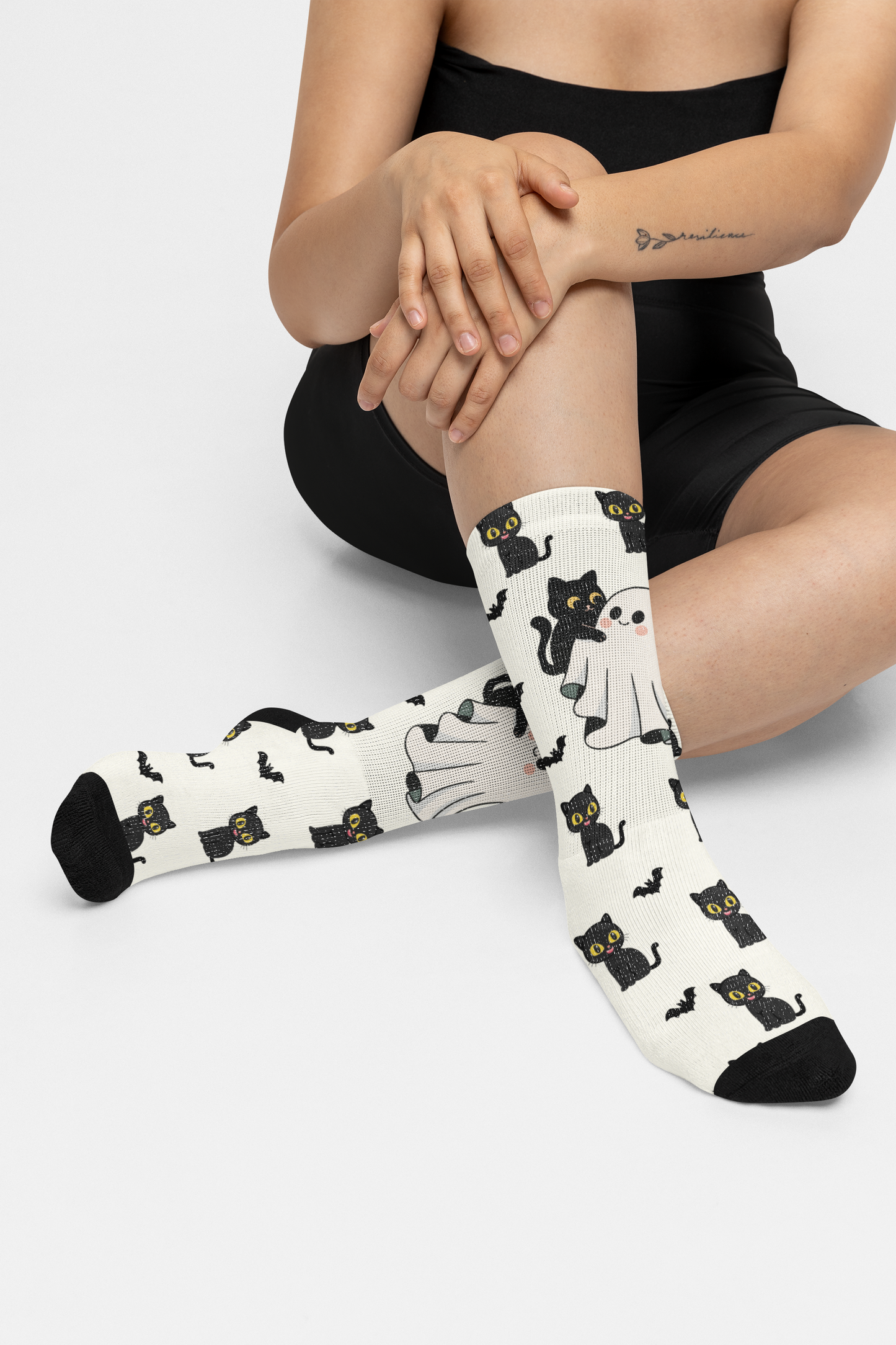 Black Cat Luck  Crew Socks