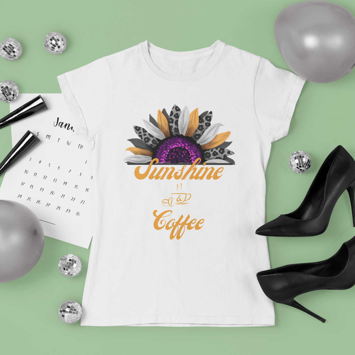 Sunshine und Coffee T-Shirt”