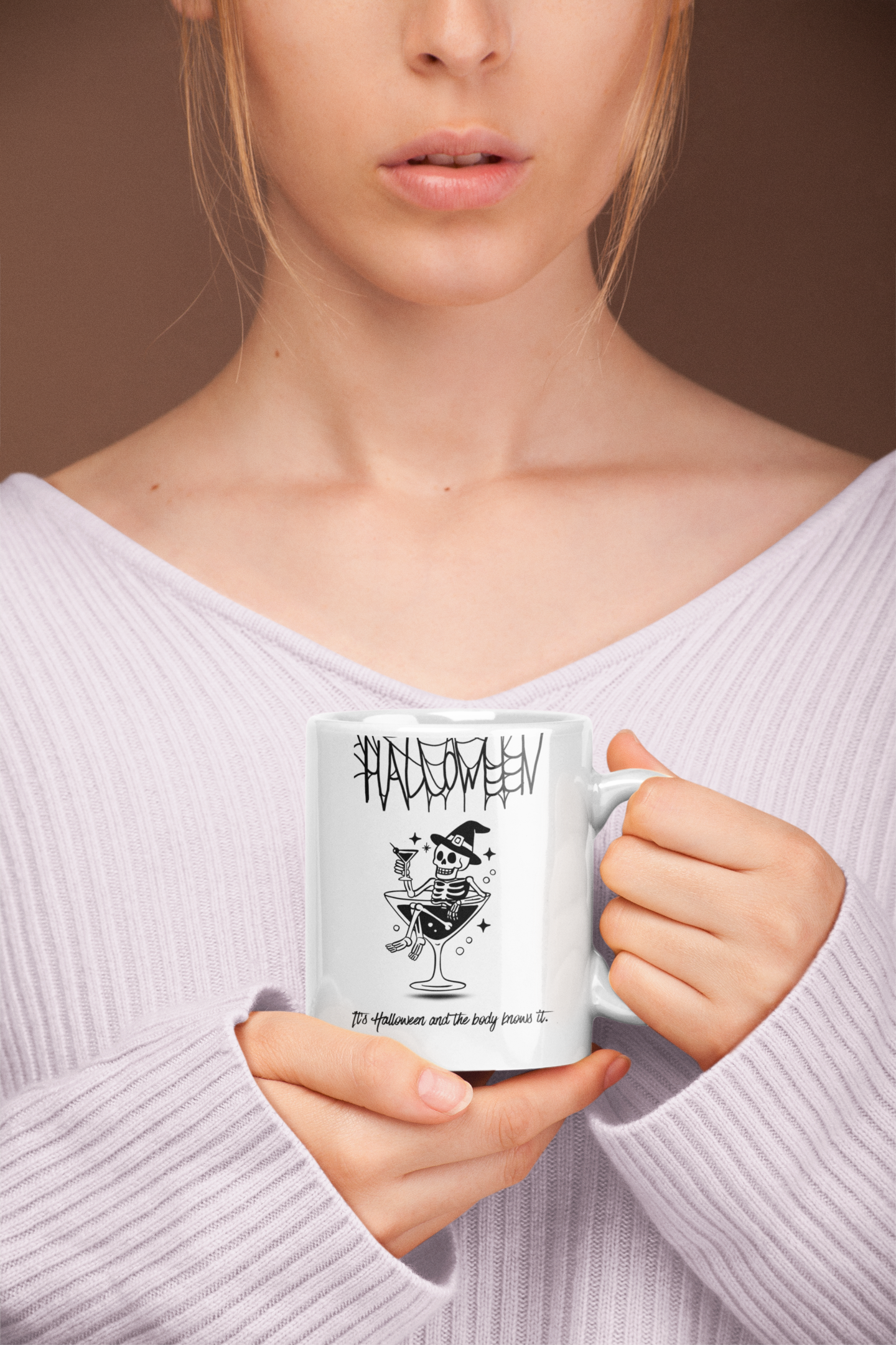 Halloween Party Skeleton Ceramic Mug