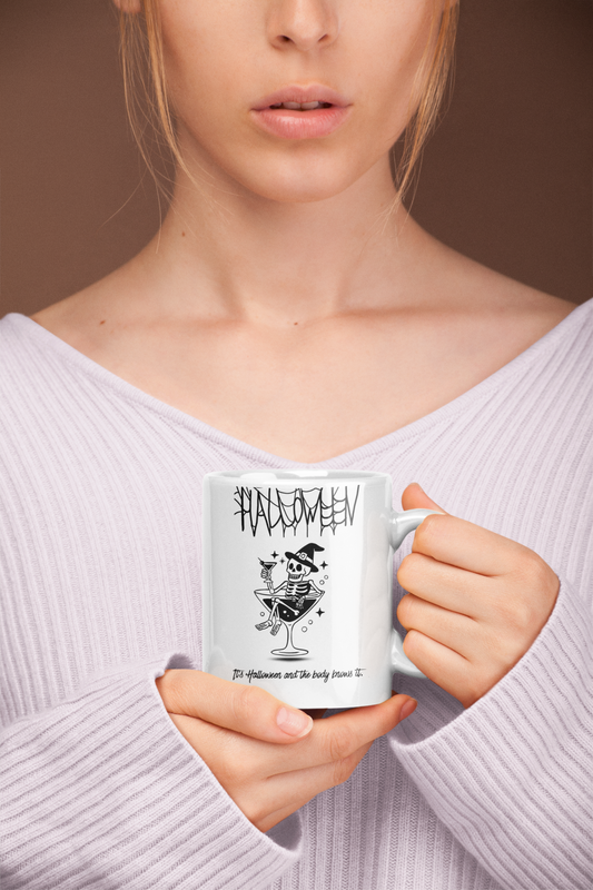 Halloween Party Skeleton Ceramic Mug