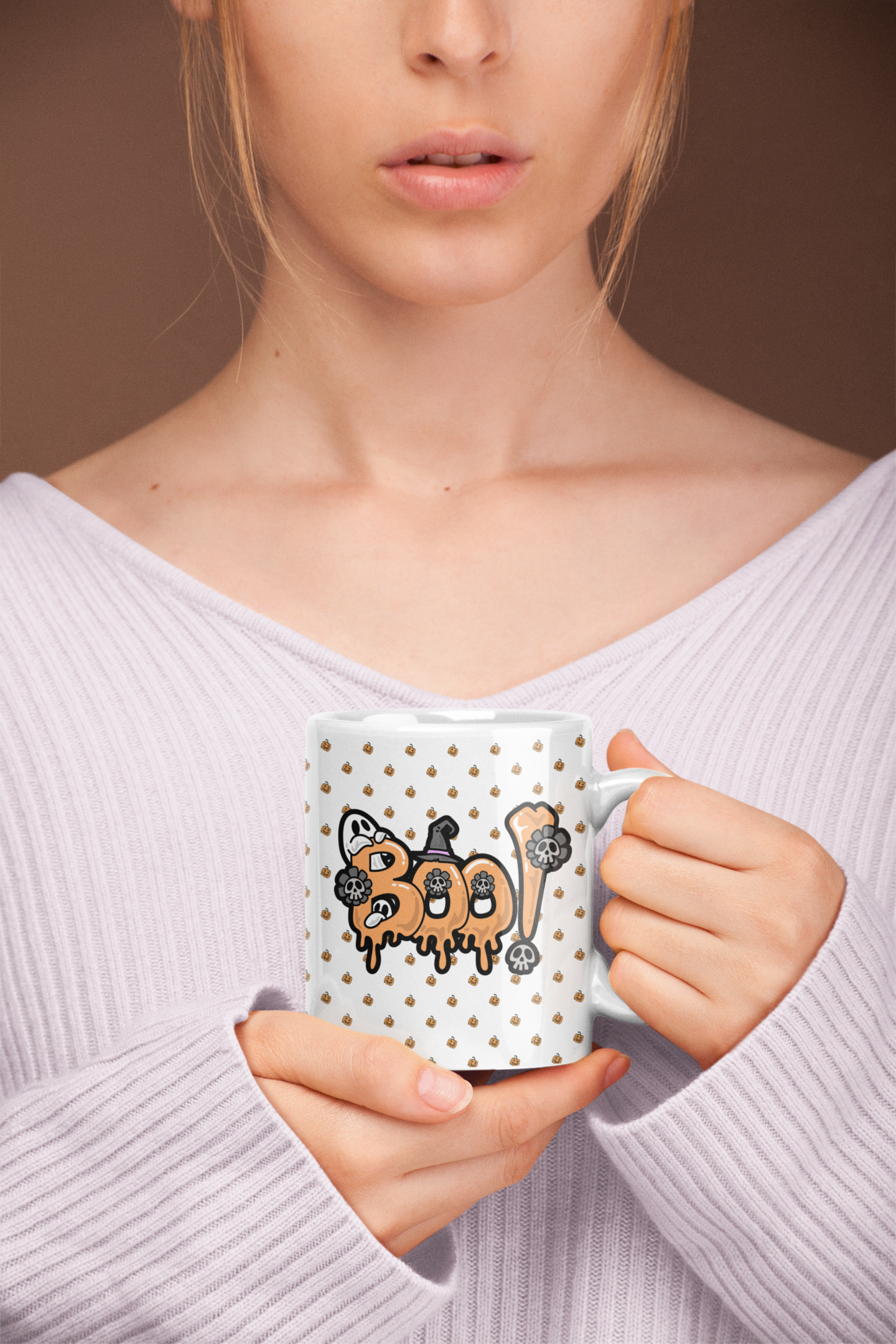 Copy Pumpkin Halloween Ceramic Mug