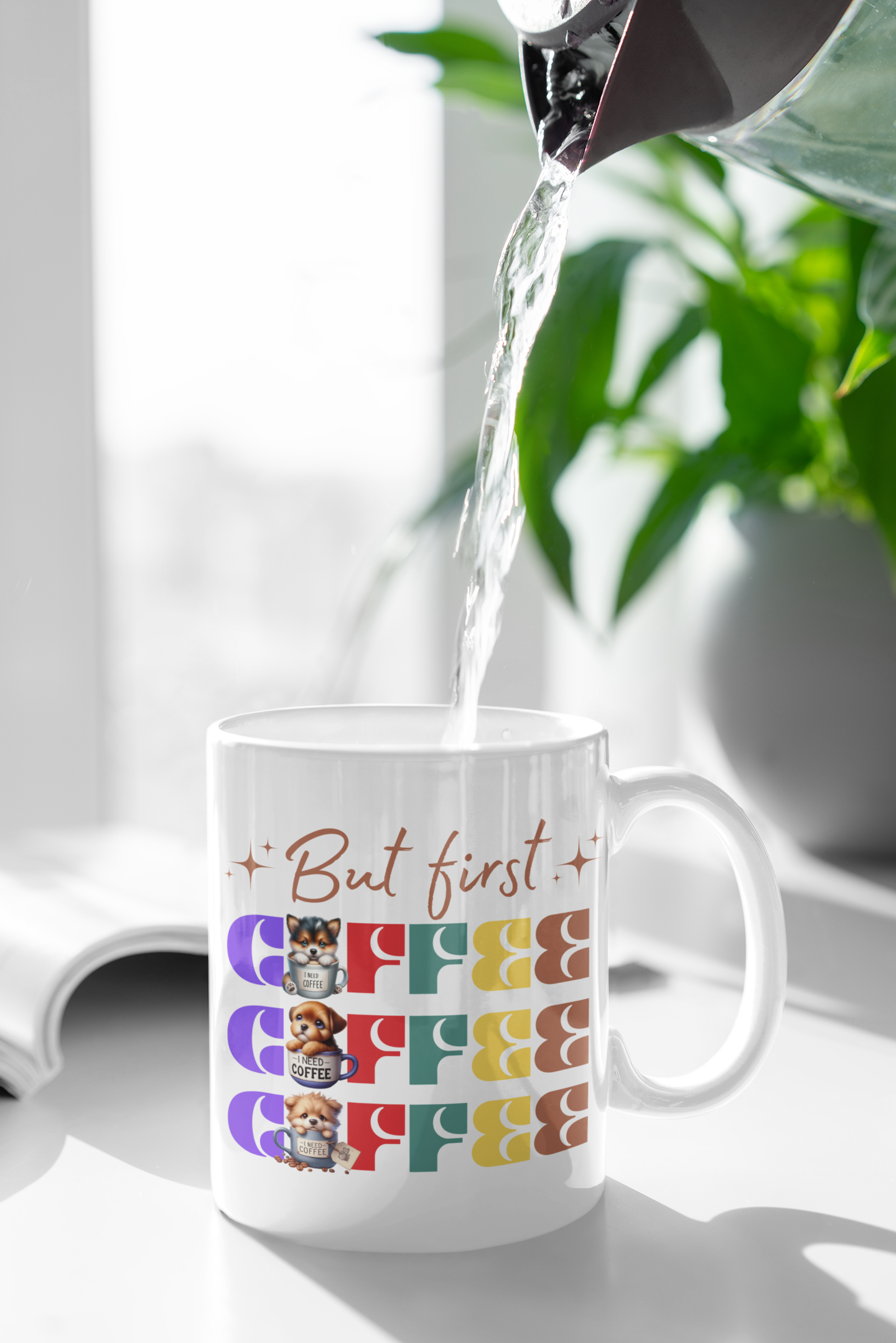 Morning Coffee  Dog  Ceramic Mug