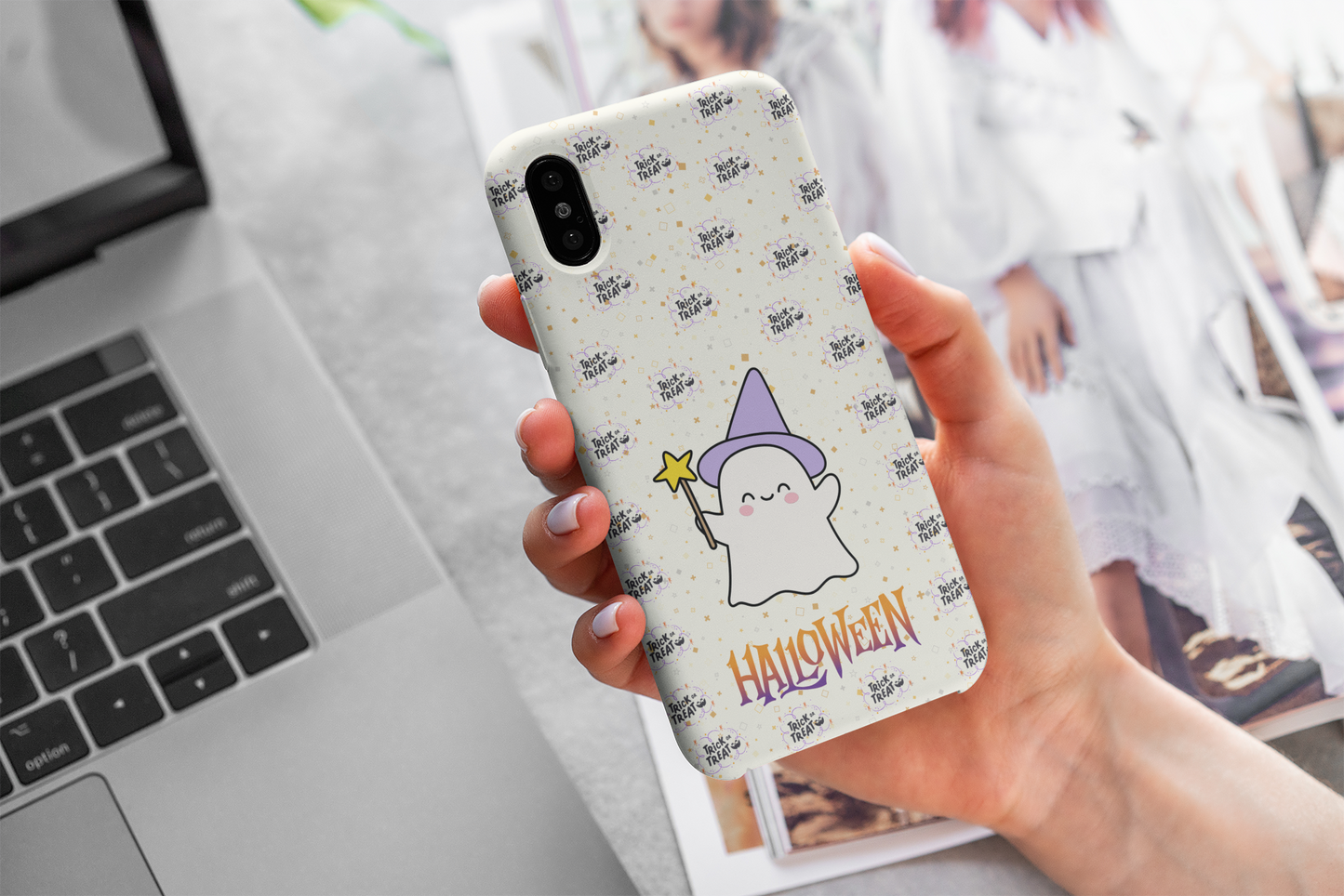 Spooky Ghost Babe Phone Case