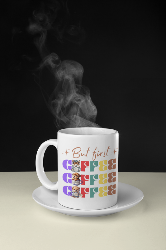 Morning Coffee  Dog  Ceramic Mug