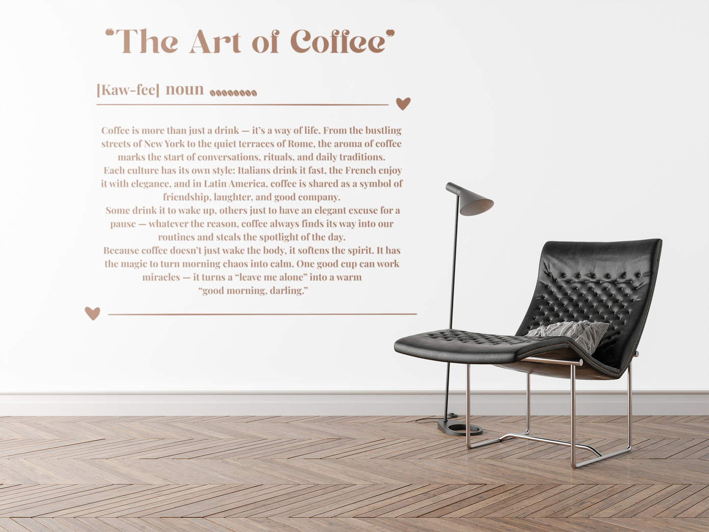 The Art of Coffee Unique illustration print.