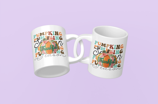 Cute Pumpkin mug, Pumpkin mug, Friendsgiving mug.