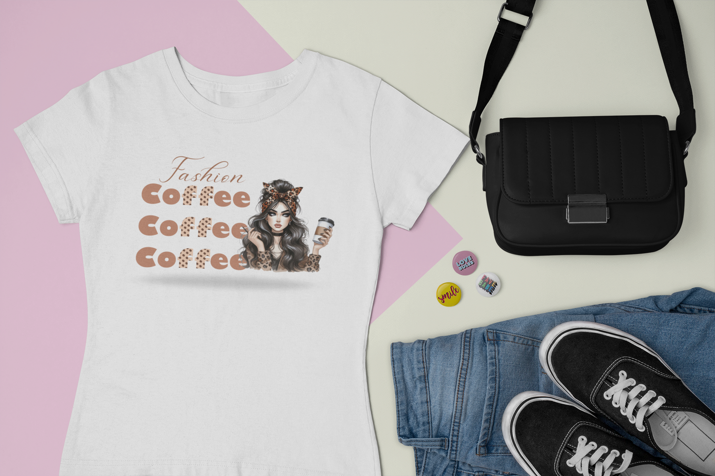 Fashion Girl Coffee T-Shirt”