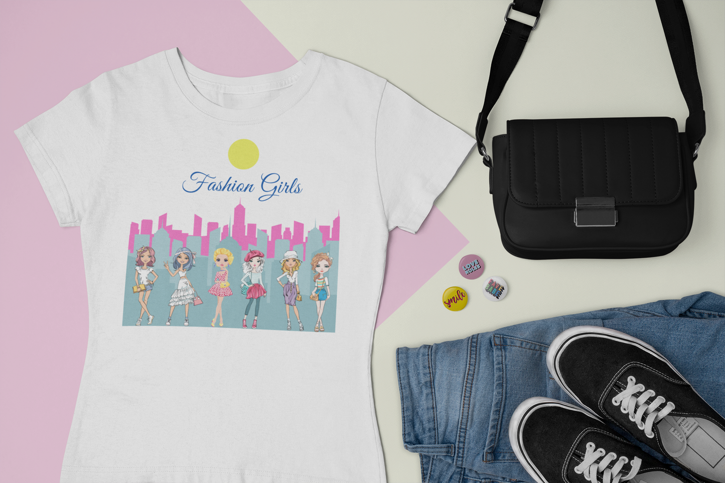 “City of fashion girls”  T-Shirt”