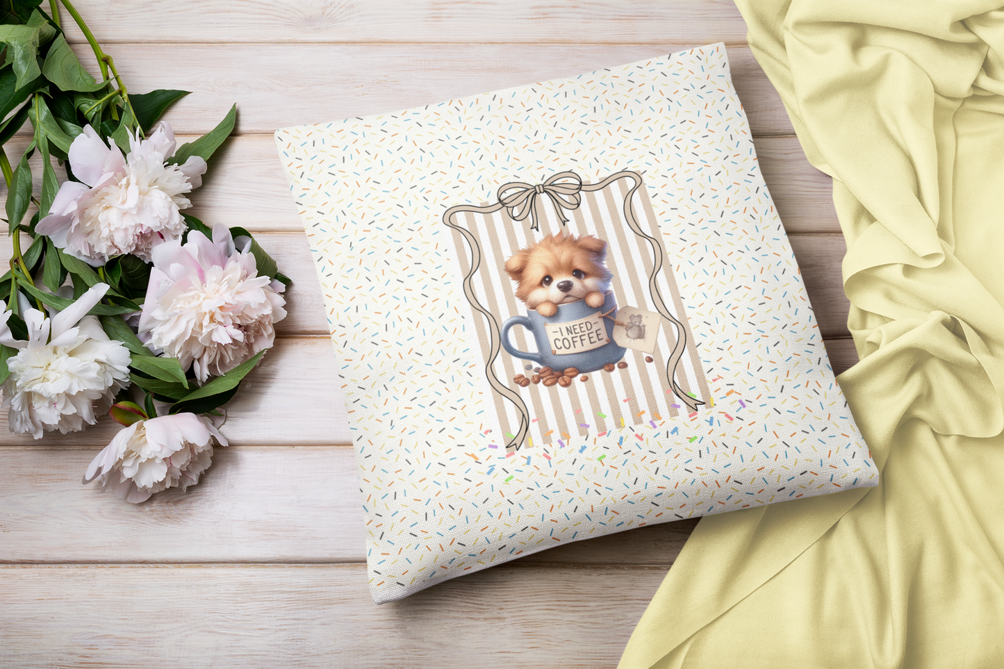 Funny Dog Throw  Decor Pillowcase