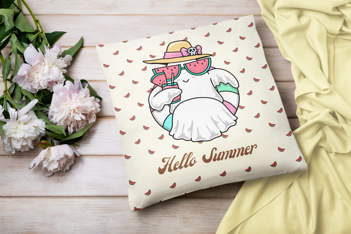 Coquette  Summer Ghost Decor Pillowcase