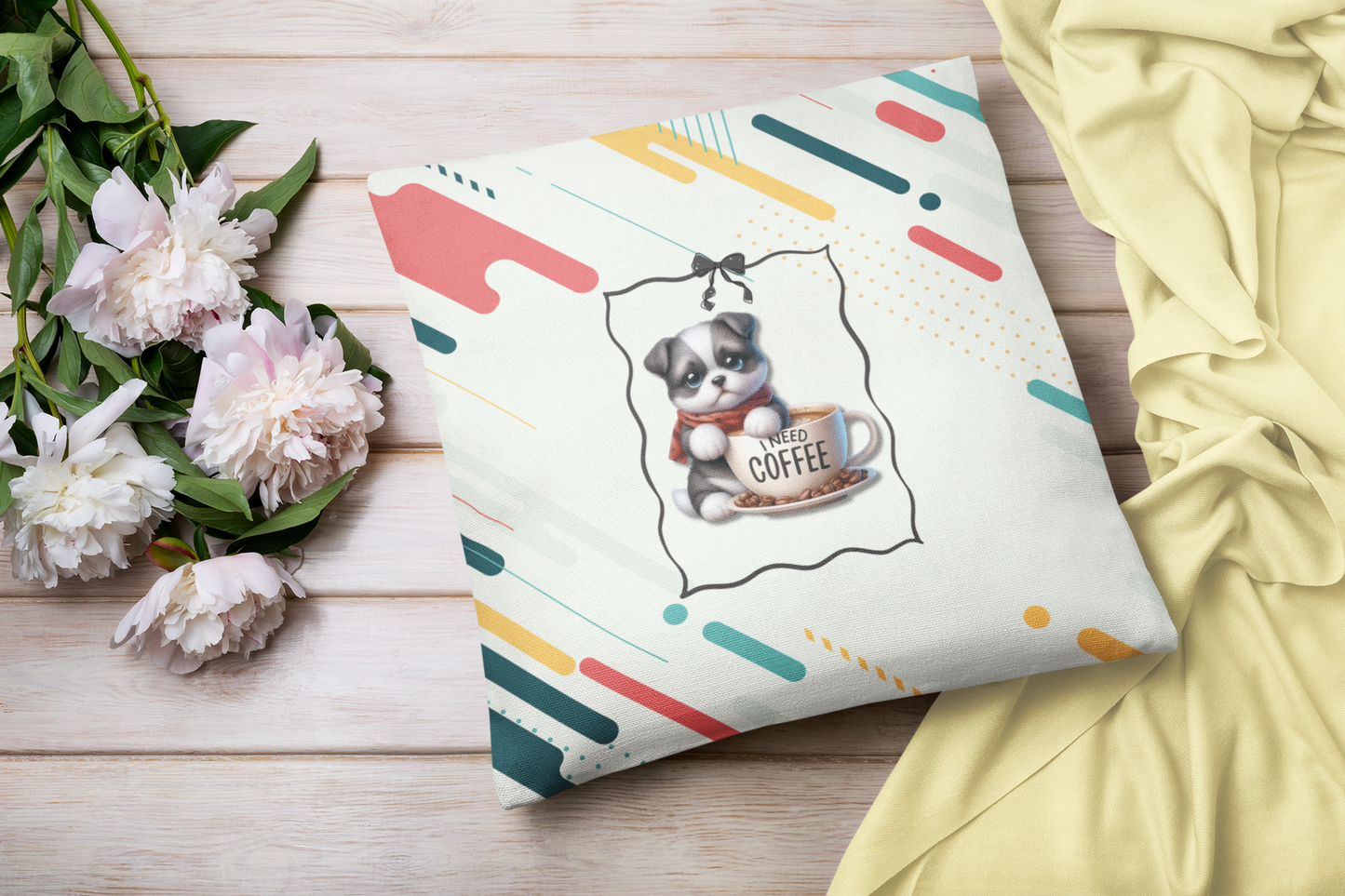 Lazy Morning Dog Cushion Decor Pillowcase