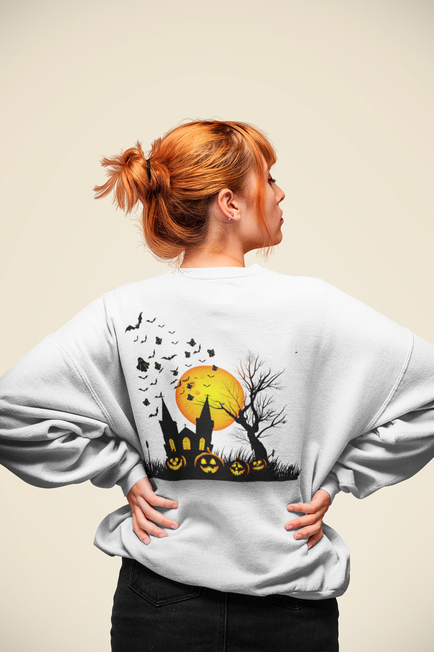Haunted Castle Halloween Sweatshirt