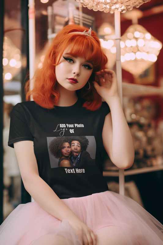 Customizable T-Shirt, Add Your Photo or Design / Multiple colors