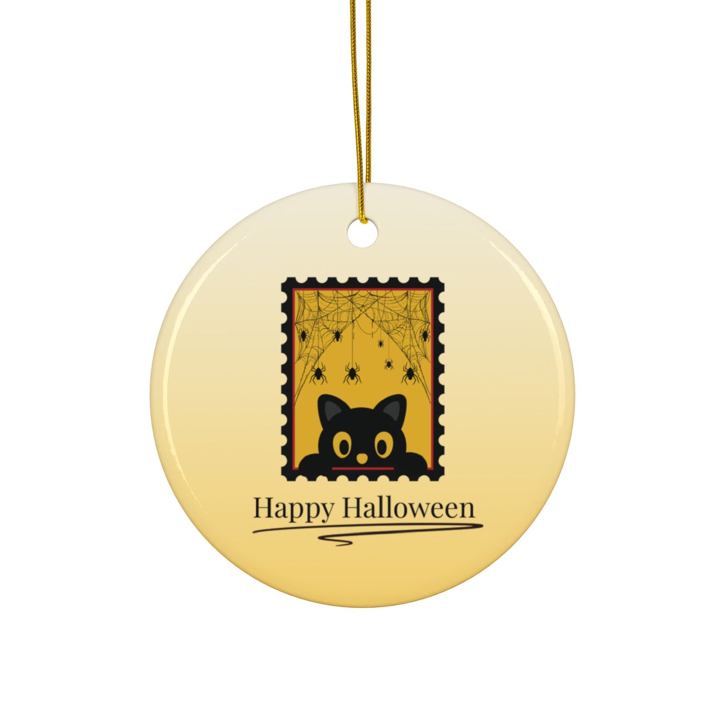 Black Cat Halloween Ornament