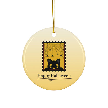 Black Cat Halloween Ornament