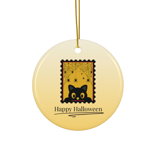 Black Cat Halloween Ornament