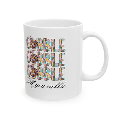 Thanksgiving mug, Turkey mug, Gobble Gobble mug, Friendsgiving mug,