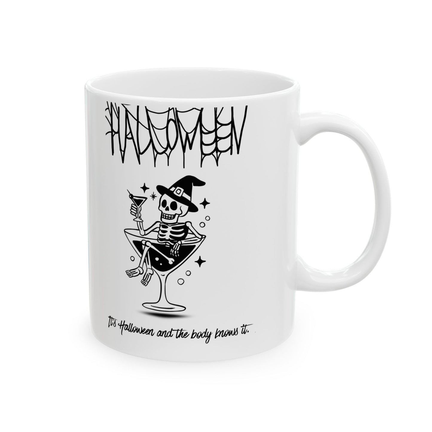 Halloween Party Skeleton Ceramic Mug