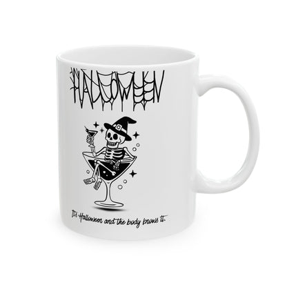 Halloween Party Skeleton Ceramic Mug