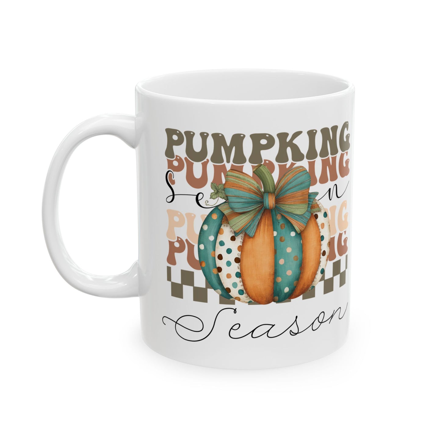 Cute Pumpkin mug, Pumpkin mug, Friendsgiving mug.