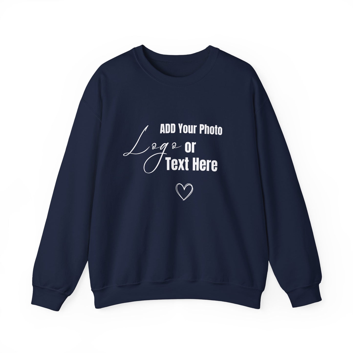 Customizable Sweatshirt – Add Your Photo, Image or Design | Multiple Colors