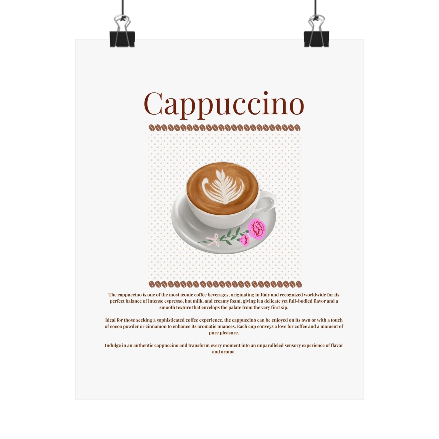 Cappuccino Lover Matte Vertical Posters