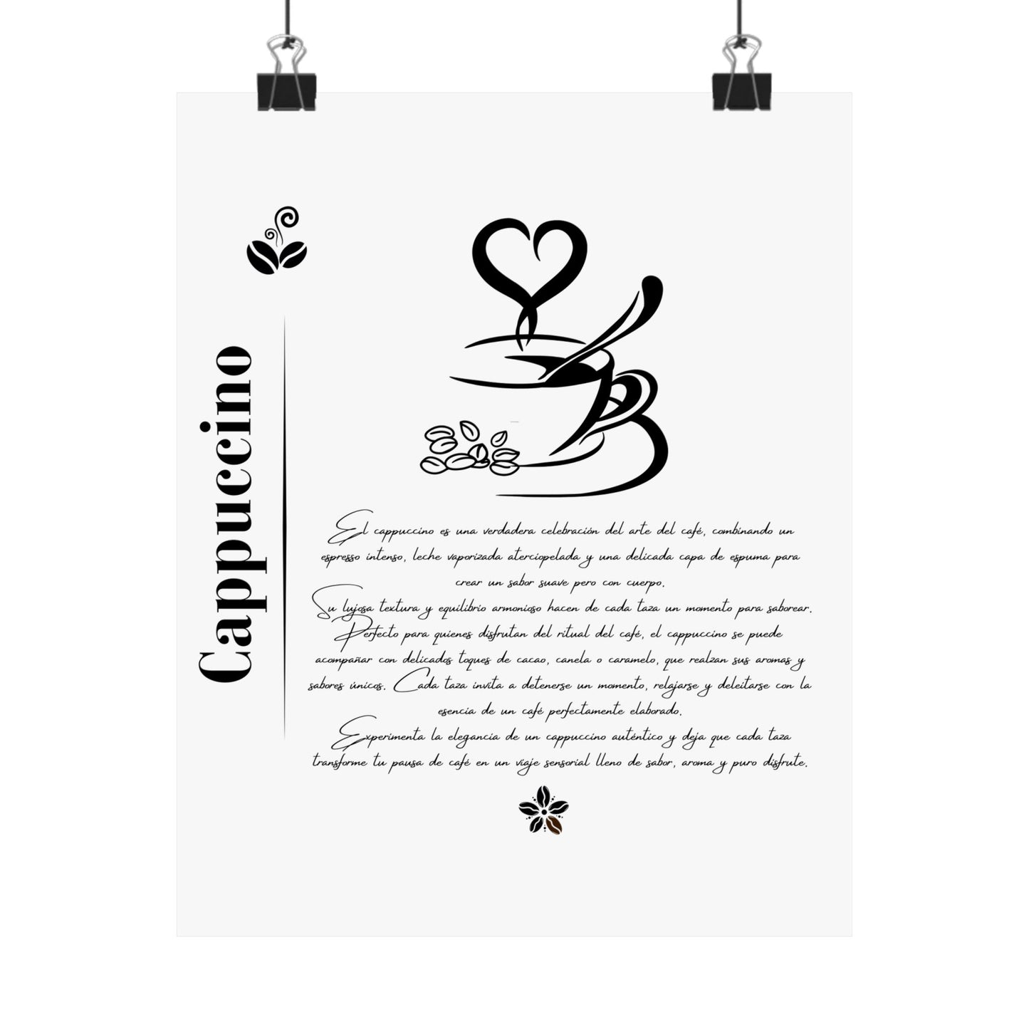“The Art of Cappuccino” Matte Vertical Posters
