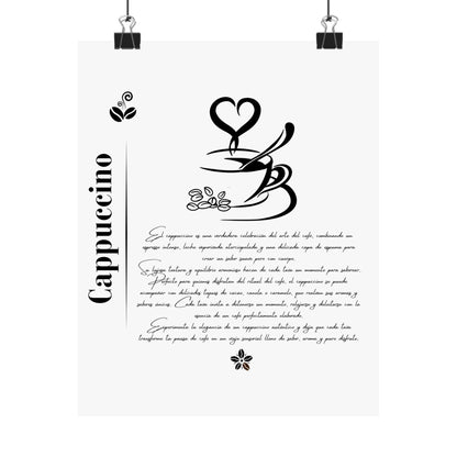 “The Art of Cappuccino” Matte Vertical Posters
