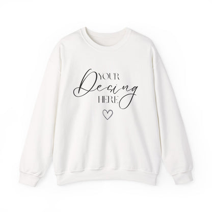 Customizable Sweatshirt – Add Your Photo, Image or Design | White Color