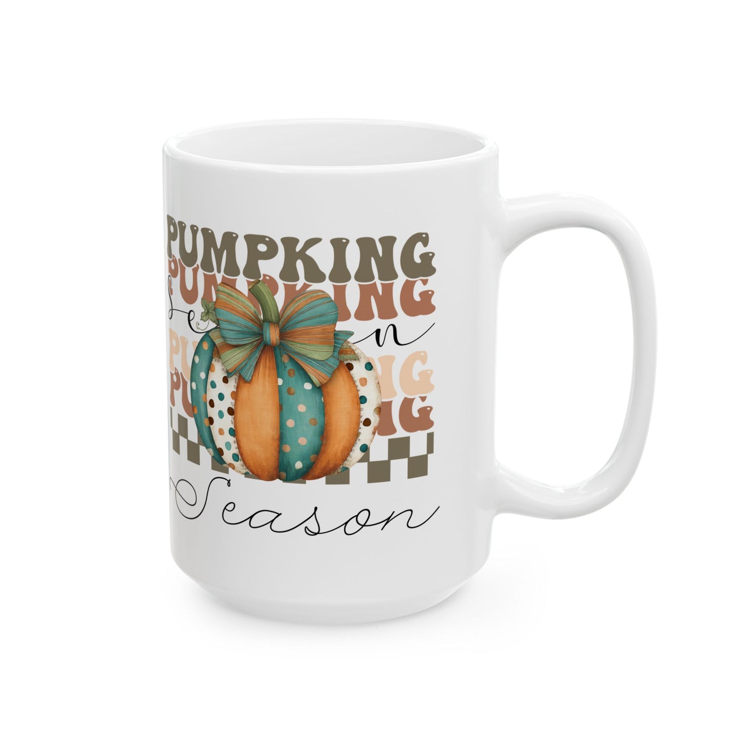 Cute Pumpkin mug, Pumpkin mug, Friendsgiving mug.