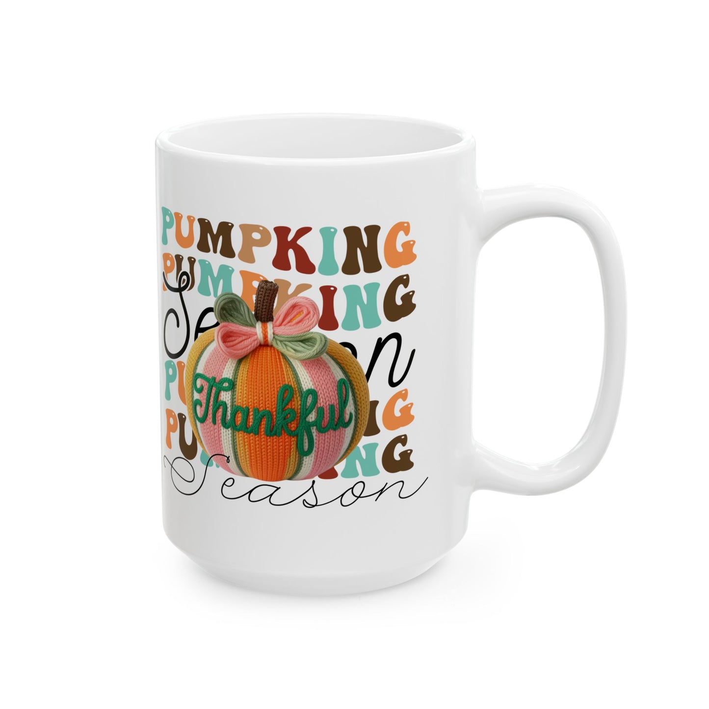 Cute Pumpkin mug, Pumpkin mug, Friendsgiving mug.