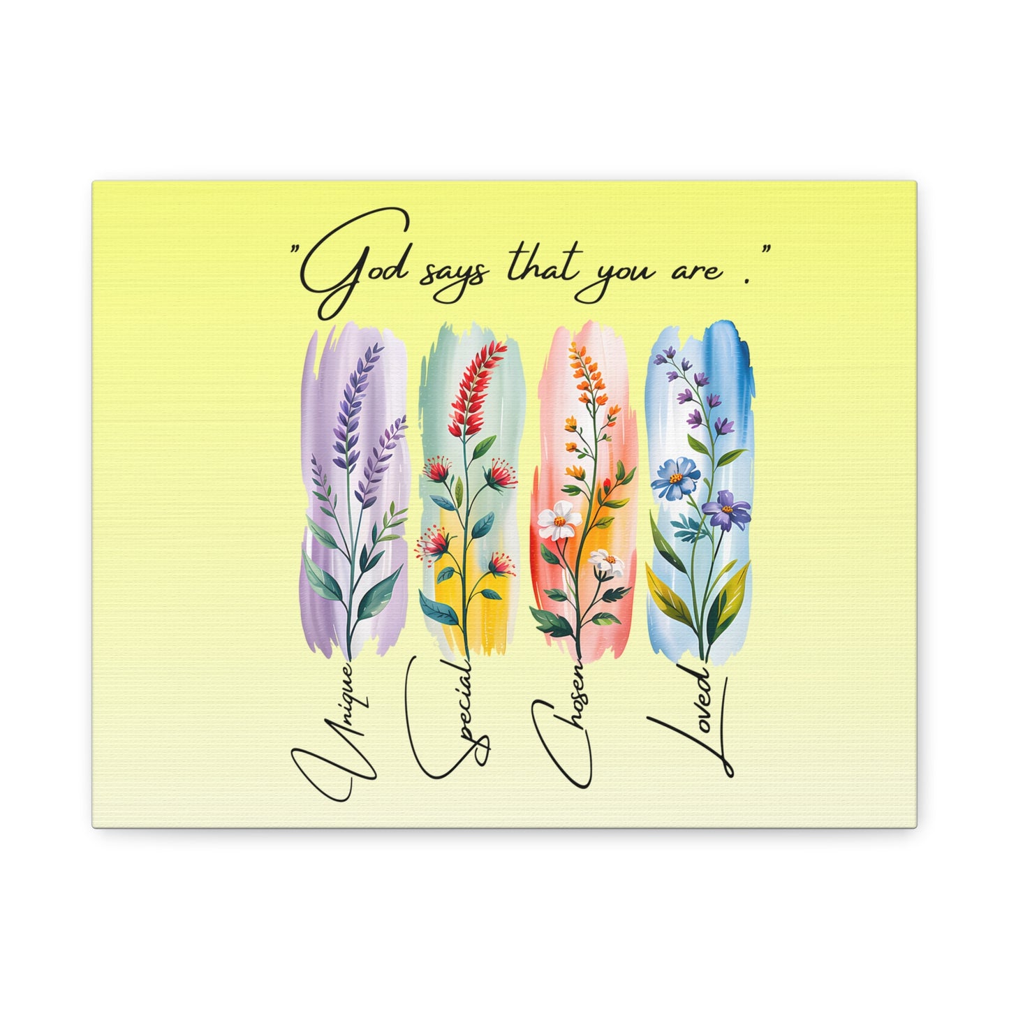 "God Says You Are Unique and Loved" Unique illustration print .