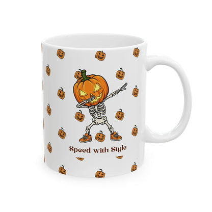 Cozy Pumpkin Halloween Ceramic Mug