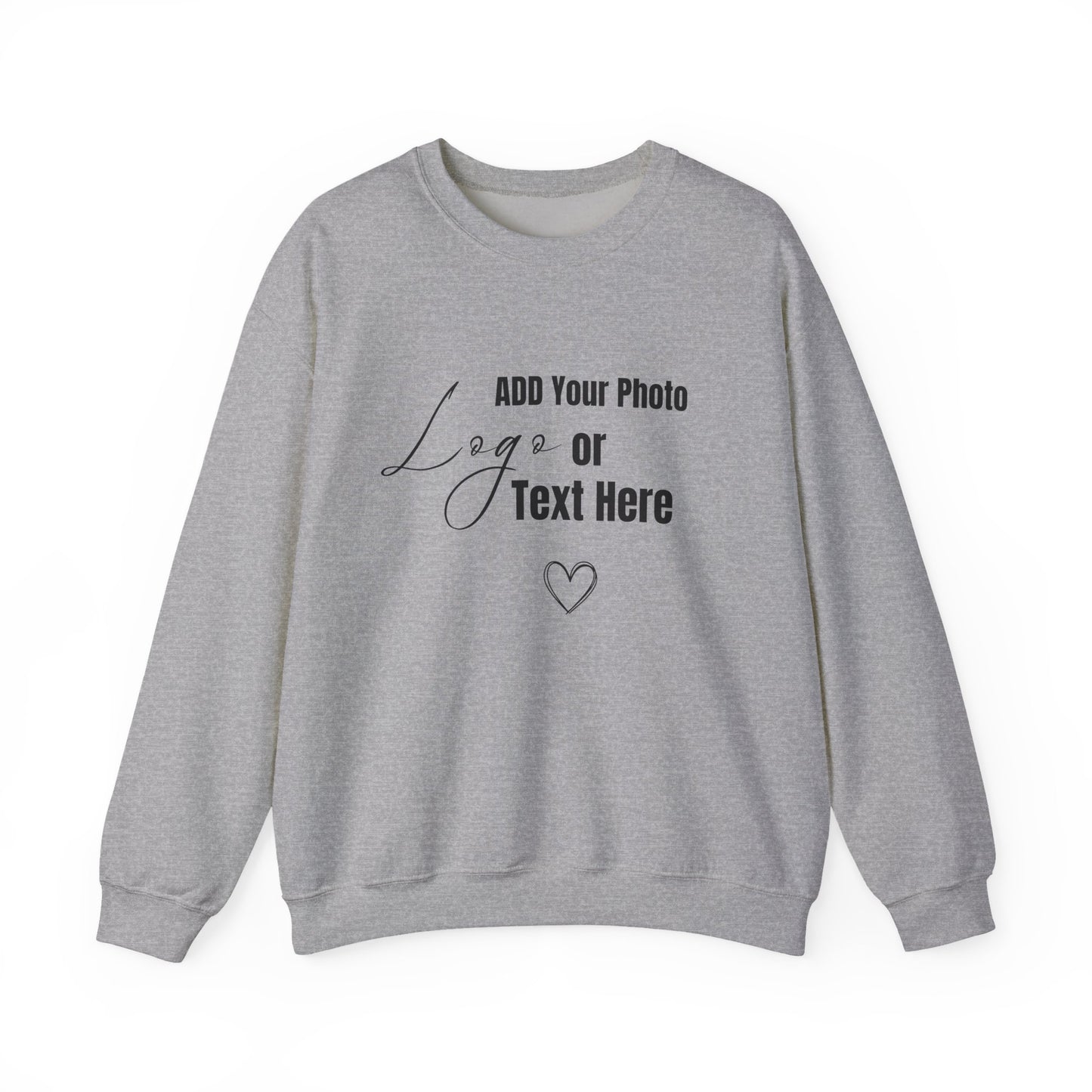 Customizable Sweatshirt – Add Your Photo, Image or Design | Multiple Colors