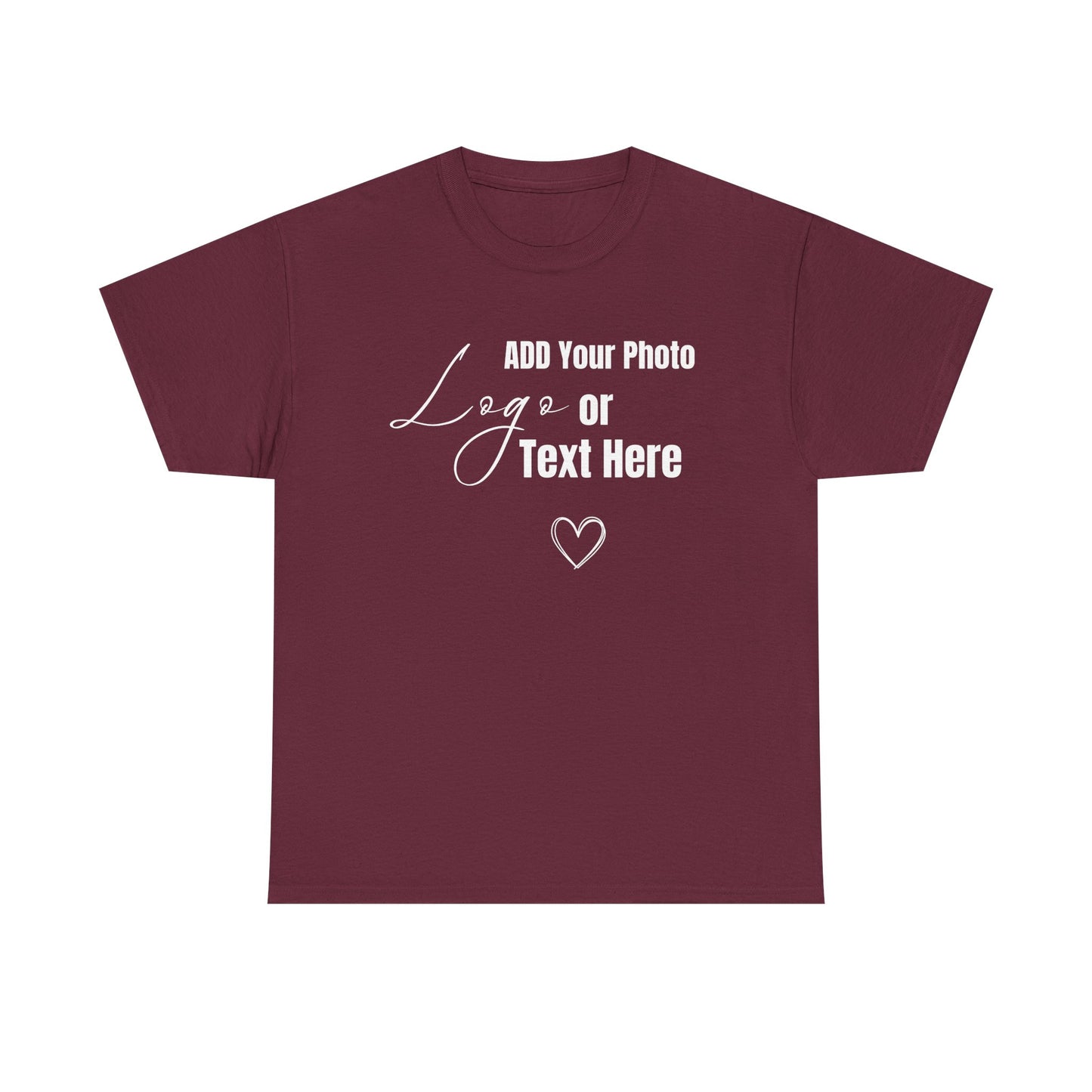 Customizable T-Shirt, Add Your Photo or Design /  Multiple colors