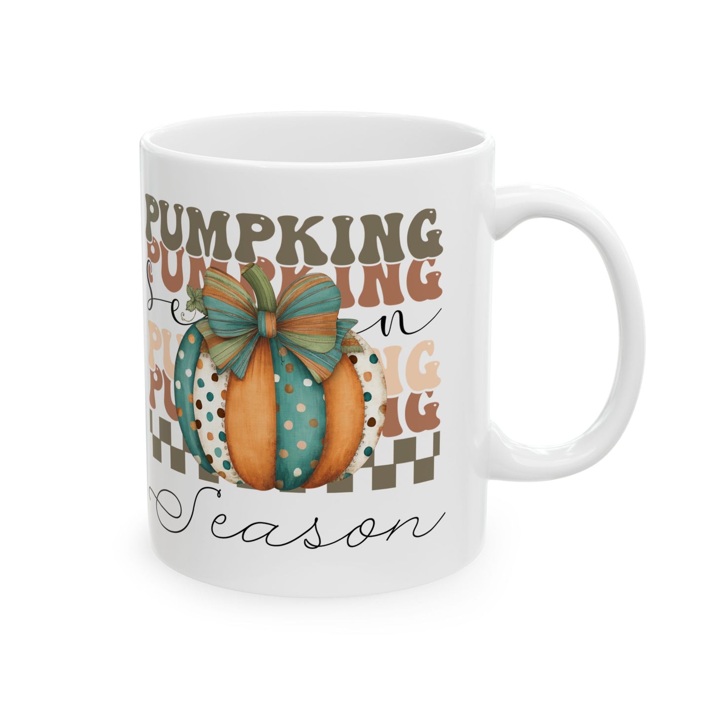 Cute Pumpkin mug, Pumpkin mug, Friendsgiving mug.