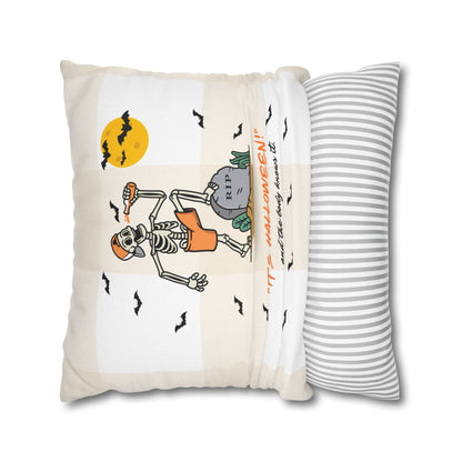 Cozy Helloween  Skeleton Party Decor Pillowcase
