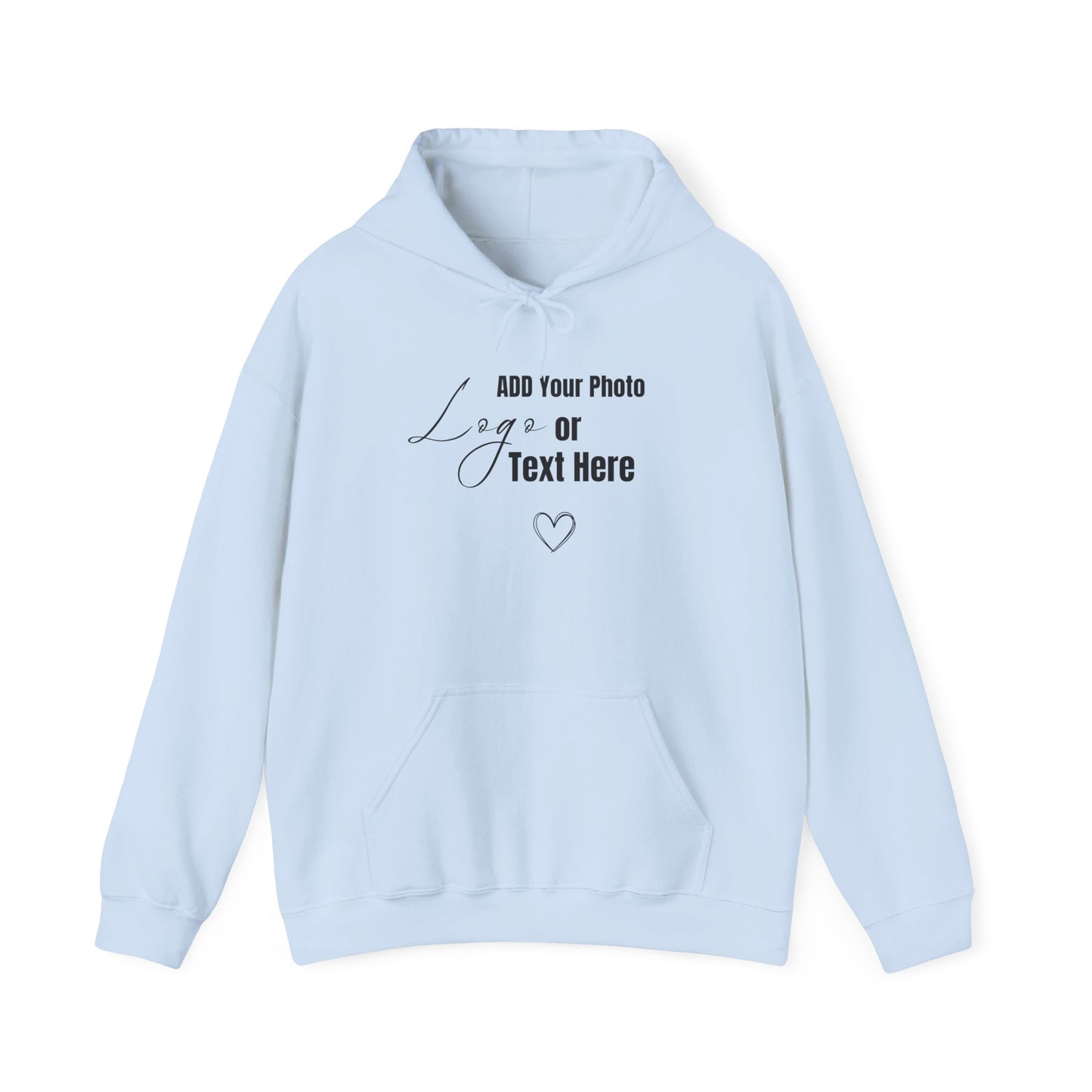 Customizable Unisex Hooded Sweatshirt – Add Your Photo, Image or Design | Multiple Colors