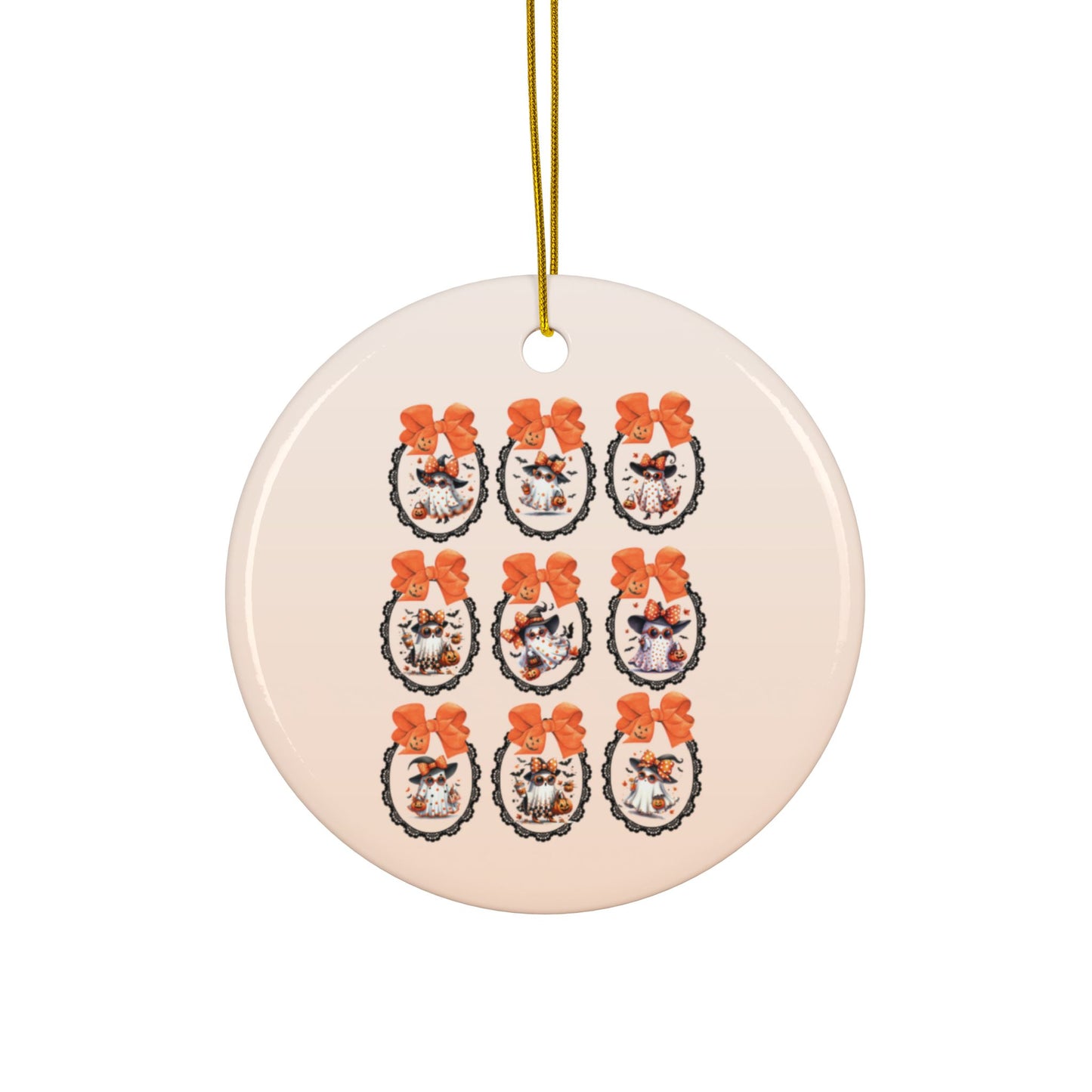 Cute Horror Pumpkin Decor Ornament