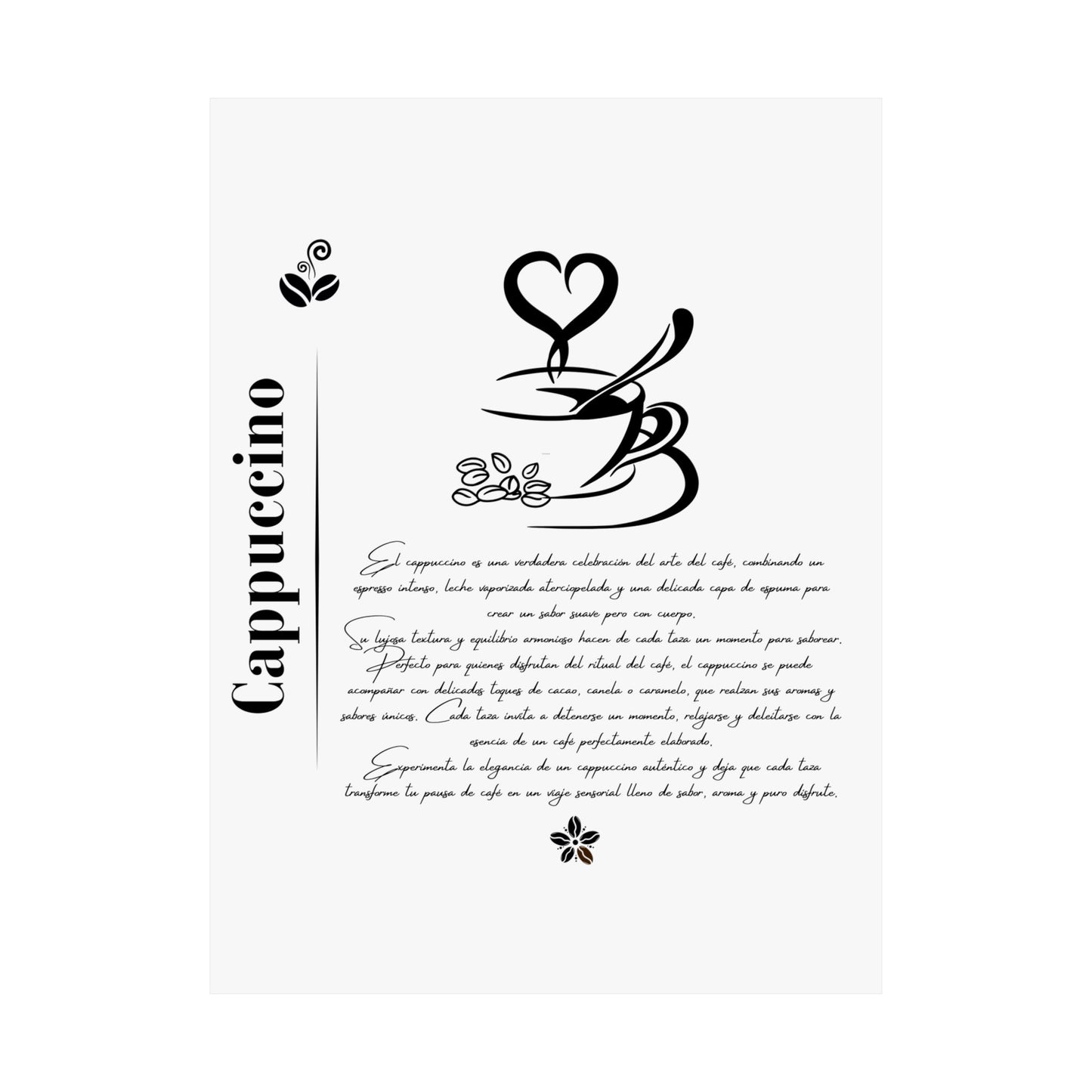 “The Art of Cappuccino” Matte Vertical Posters